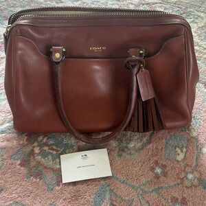 Coach cognac leather handbag